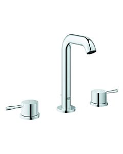 Grohe Essence Waschtischarmatur 20296001 chrom, 3-Loch Montage, mit Ablaufgarnitur
