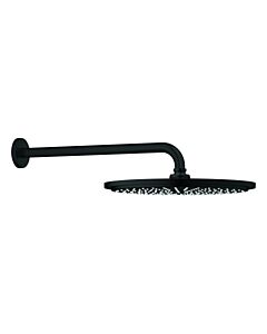 Grohe Rainshower Cosmopolitan 310 shower head set 260662430, shower arm 38cm, 1 spray pattern, with flow regulator, matt black