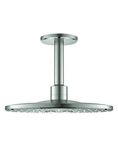 Grohe Rainshower shower set 26477DC0 supersteel, with ceiling outlet 14.2 cm, 2 types of steel