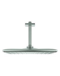 Grohe Rainshower shower set 26566DC0 supersteel, with ceiling outlet 14.2 cm, with flow limiter
