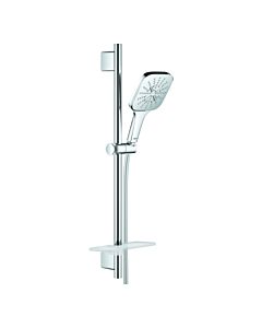 Grohe Rainshower SmartActive Cube 130 shower set 26584000 chrome, shower rail 600mm, 3 spray modes, flow limiter 9.5 l / min