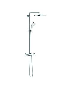 Grohe Rainshower shower system 26648LS0 moon white, with AP thermostat, shower arm 45cm pivoting