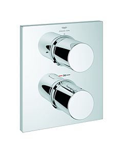 Grohe Grohtherm F Fertigmontageset 27618000 Unterputz-Wannen/Brause-Thermostat, mit integrierter 2-Wege Umschaltung, chrom