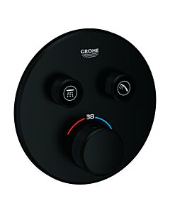 Grohe Grohtherm Smartcontrol Fertigmontageset 291192430 UP-Thermostat, 2 Absperrventile, rund, matt black