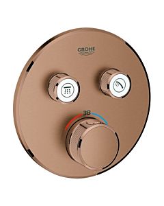 Grohe Smartcontrol set de finition 29119DL0 warm sunset brossé, rond, thermostat dissimulé, 2 vannes d&#39;arrêt