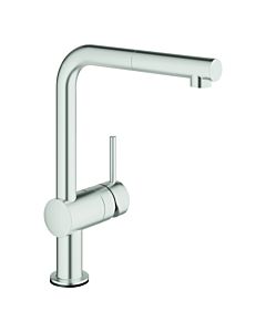 Grohe Minta Touch Küchenarmatur 31360DC1 elektronisch, supersteel, L-Auslauf schwenkabr