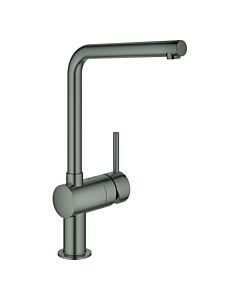 Grohe Minta single-lever sink mixer 31375AL0 brushed hard graphite, swiveling L-spout