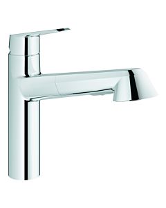 Grohe Spültisch-Armatur EHM Eurodisc Cosmopolitan chrom, mit herausziehbarer Handbrause, 32257002