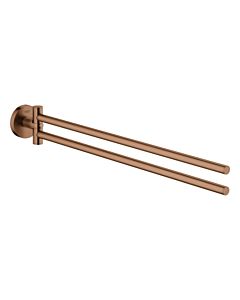 Grohe Essentials towel rail 40371DL1 2-armed, swiveling, 43.9cm, brushed warm sunset