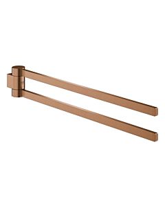 Grohe Selection towel rail 41063DL0 40 cm, 2-arm, swiveling, brushed warm sunset