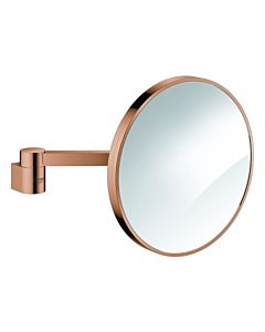 Grohe Selection cosmetic mirror 41077DA0, 7x magnification, wall-mounted, without lighting, warm sunset