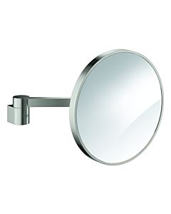 Miroir cosmétique Grohe Selection 41077DC0, grossissement x7, fixation murale, sans éclairage, acier inoxydable