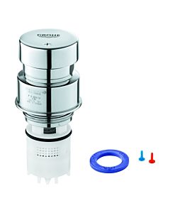 Cartouche Grohe 42384 42384000 SS à valve traversante, chrome bleu/rouge