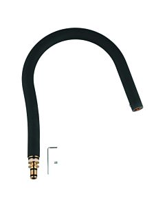 Grohe shower hose 46968 46968KK0 made of Santoprene soft black
