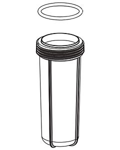 Cloche de filtre Grünbeck, noire, pour filtre fin 101266e 3/4&quot;-1 1/4&quot; (osmose inverse)