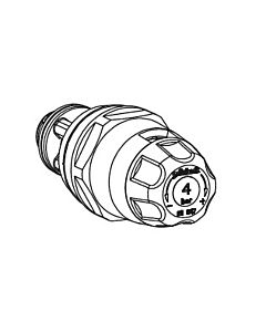 Cartouche de réduction de pression Grünbeck, volant gris 101386e pour BOXER Osmosis Optil