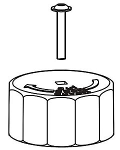 Grünbeck adjusting cap with locking screw 107452e for MX (B)