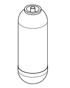 Grünbeck pressurized cylinder filled GSX, VGX 9 187020e