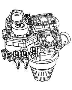Grünbeck control valve with wastewater hose 187296e MC38, MD38, SD21, SE21