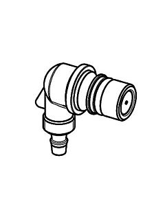 Coude de raccordement de saumure Grünbeck GSX 5,10,10-I 187446e avec support de verrouillage pour GSX 5,10,10-I
