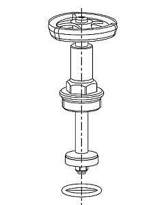 Grünbeck valve top 3/4&quot; with seals 187538e