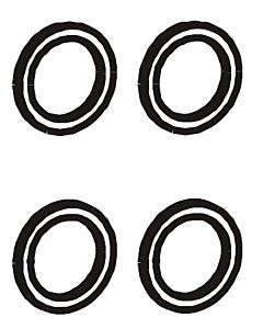 Grünbeck O-ring set DN 22, DN 25, 4 pieces 187608e for flexible connection hoses