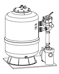 Système de filtration Grünbeck GENO-mat F 600 H, DS, B 241000010000 avec pompe auto-amorçante