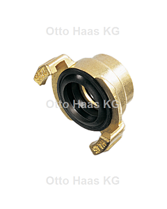 Raccord rapide HAAS 2268 1 1/4&quot;, filetage femelle, largeur de came 40 mm, laiton poli