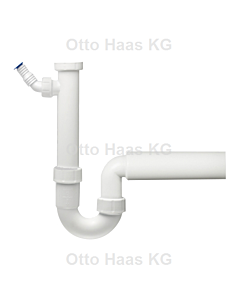 HAAS Röhren-Siphon 2915 DN 50 mit Geräteanschluss, Spülensiphon, Küche