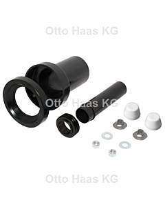 HAAS wall WC kit de raccordement 3287 WC DN90/110, joint, 180mm, noir