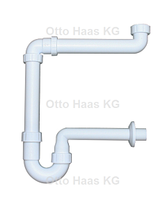 HAAS space-saving siphon washstand washbasin 4832 odor trap, DN 32, drain