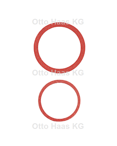 HAAS fiber ring 7345 42x51x1.5mm, red-brown, warm / cold