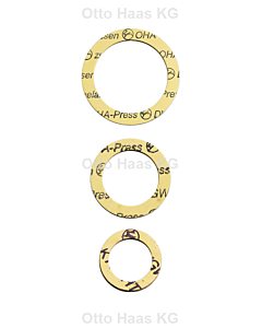 HAAS OHA-Press screw connection seal 8838 yellow, 60x78x1.8mm, 2 &quot;