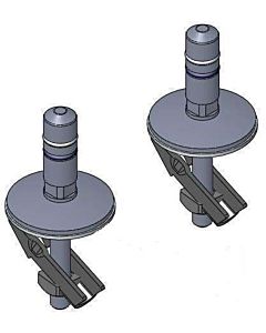 Haro BVO-Klappdübel Scharnier 407561 C1202G, Edelstahl, Drehpunkthöhe 27mm, SoftClose classic