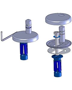 Haro BVO-Spreizdübel Scharnier 408386 C2802H, Edelstahl, Drehpunkthöhe 24mm, SoftClose classic