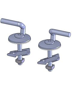 Haro BVO-Klappdübel Steckscharnier 408425 D4002G Edelstahl, Drehpunkthöhe 21mm