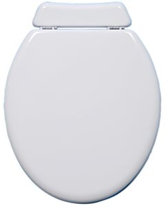 Abattant de toilette universel Haro 7200002 noir, avec couvercle, charnière et panneau arrière en acier inoxydable