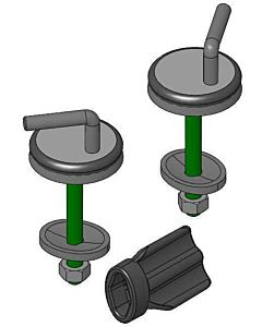 Haro Exzenterscharnier 407609 Edelstahl-Befestigung