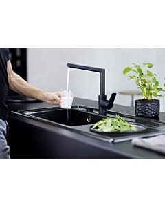 Hansa Hansatwist kitchen faucet 0920220333 swiveling, projection 193mm, matt black