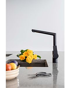 Hansa Hansatwist Waschtischarmatur 0955220333 Hebel seitlich, ohne Ablaufgarnitur, Ausladung 130mm, mattschwarz