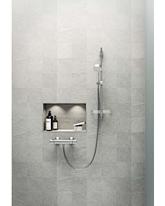 Hansa Hansabasicjet rail fixé 44780133 720 mm, douche à main à trois jets, savon chromé , match1, d = 18mm