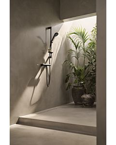 Hansa HANSAPRISMA shower system 4813043133 with thermostat, wall-mounted, 970 mm, matt black