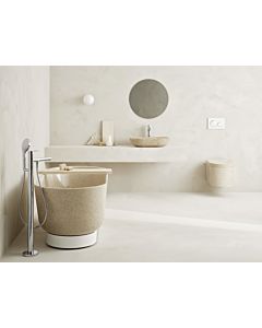 Hansa Hansastela Fertigmontageset 57252073 chrom, Wannenarmatur bodenstehend, Zugumsteller, Ausladung 210mm