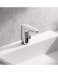 Hansa HANSAELECTRA infrarouge mitigeur lavabo 91002219 chromé , fonctionnement sur batterie, projection 123 mm