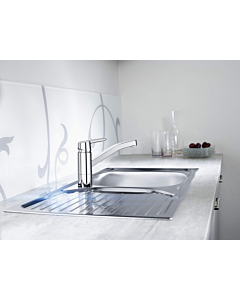 Hansa HANSAPOLO Eco kitchen tap 514822930004 3.36 l/min, swivel spout, 215mm projection, chrome