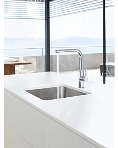 Hansa Spültischarmatur Hansaronda 54912273  verchromt, Auslauf 217 mm, mit Geschirrbrause