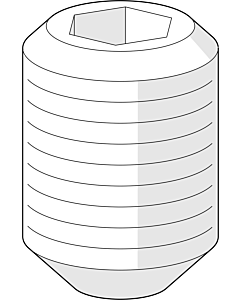 Hansa screw M4 x 4 SW2 59901027