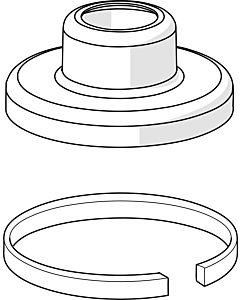 Hansa rosace 70 mm chromé complet 59910094