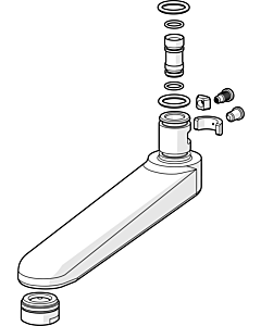Hansa Auslauf komplett 59911380 145 mm, verchromt