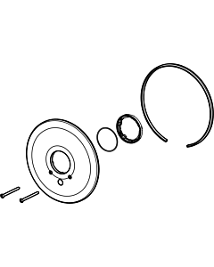 Hansa rosace Viva Wafü chromé 59911967